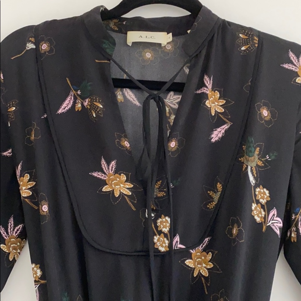 A.L.C. Campbell Dress in Black Multi - Picture 6 of 11